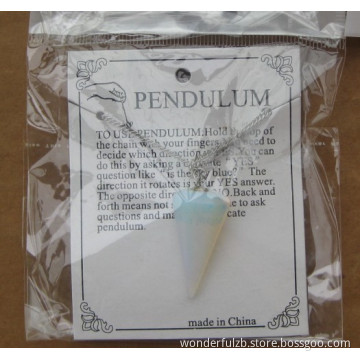 Gemstone opalite faceted pendulums